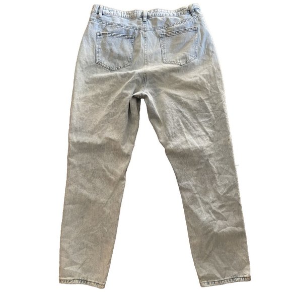 MISGUIDED Riot High Rise Mom Jean Ultra Distressed Ripped Denim Jeans 36 - Picture 5 of 5